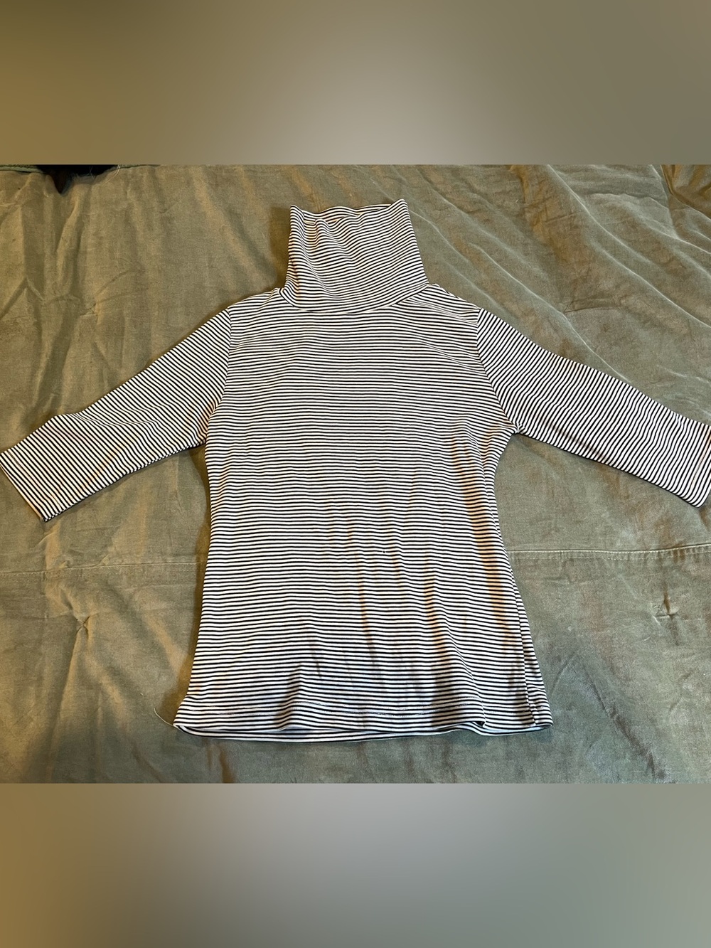 Vintage 90s stripe Turtleneck 3/4 sleeve top